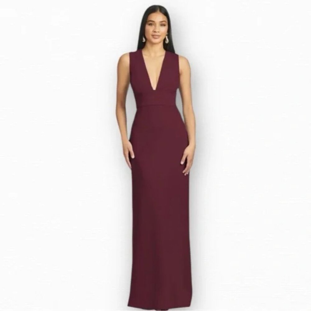 NWT | Sachin + Babi Loretta Sleeveless Column Gown Deep Wine Size 8